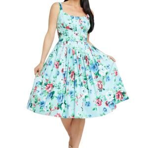 Retrospec'd Pinup Style Floral Norma Jean Once Upon A Time Sleeveless Dress